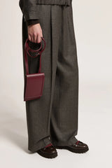 Lurex wool flannel palazzo trousers