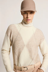 Alpaca, wool and cotton yarn sweater