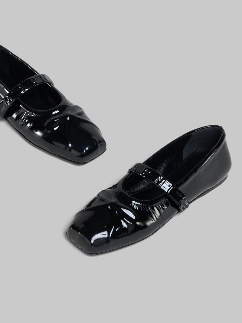 [Marni]  Patent Leather  Ballet Flat Mary Jane - Black