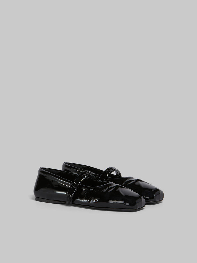 [Marni]  Patent Leather  Ballet Flat Mary Jane - Black