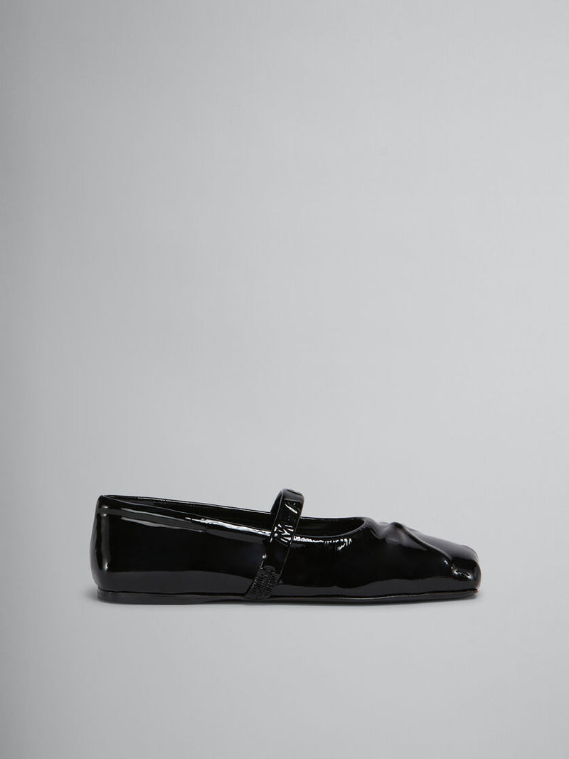 [Marni]  Patent Leather  Ballet Flat Mary Jane - Black