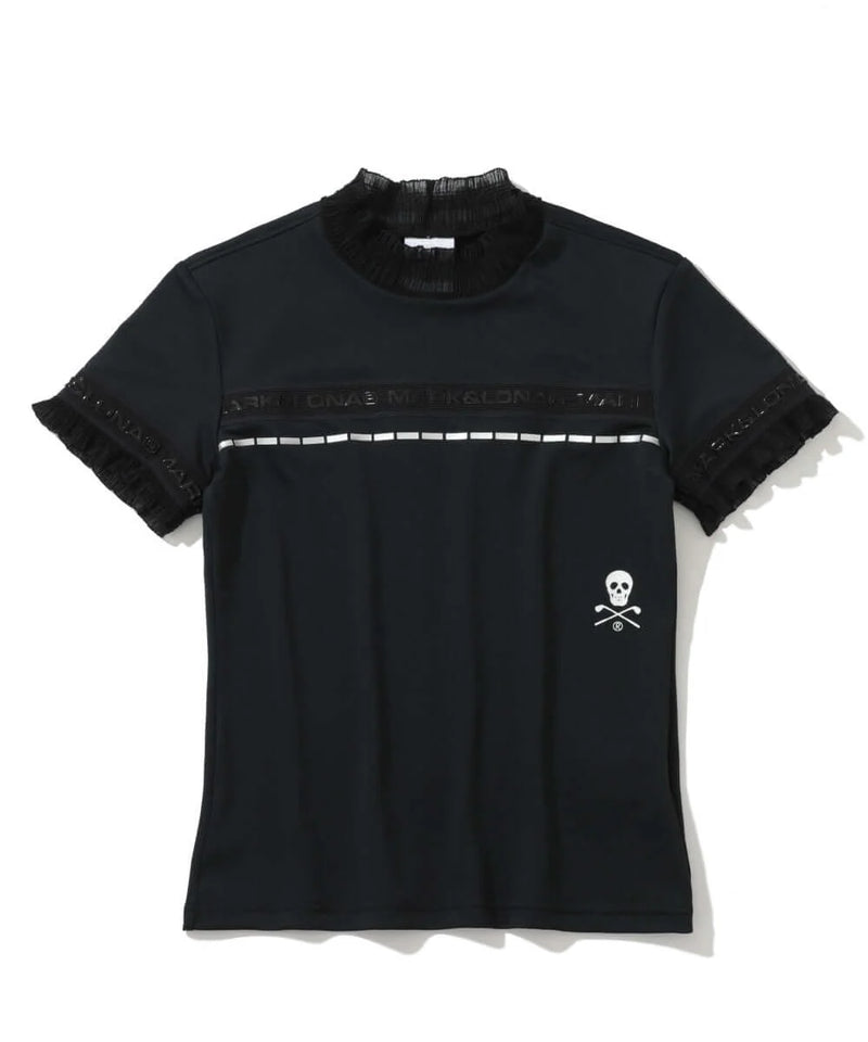 [Mark&Lona] Trans Camo Shirring Mock - Black