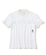 [Mark&Lona] Trans Camo Shirring Mock - White