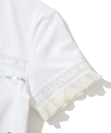 [Mark&Lona] Trans Camo Shirring Mock - White