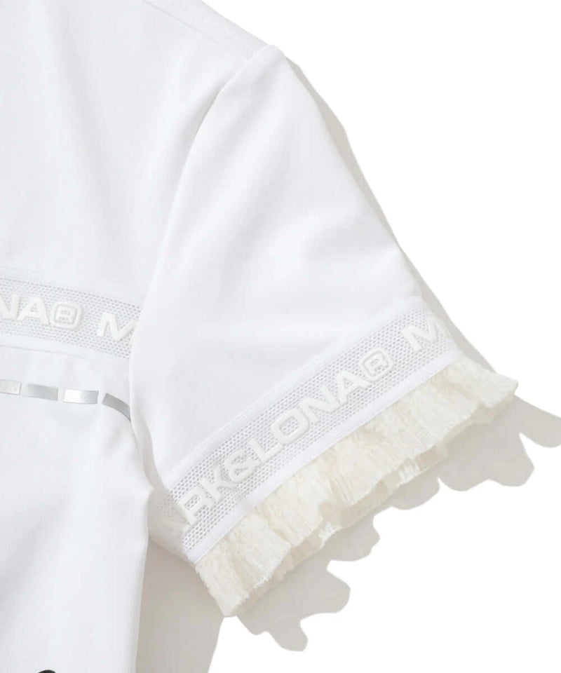 [Mark&Lona] Trans Camo Shirring Mock - White