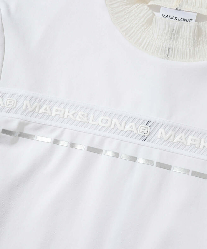 [Mark&Lona] Trans Camo Shirring Mock - White