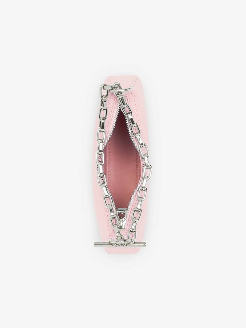 [A.McQUEEN] T-Bar MIni Pouch - Rose/Silver