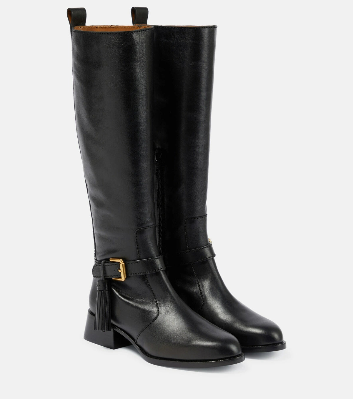 [CHLOÉ] LORY Leather Knee High Boots- BLACK