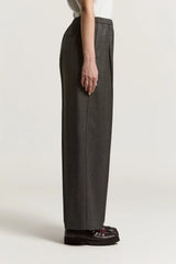 Lurex wool flannel palazzo trousers