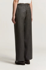 Lurex wool flannel palazzo trousers