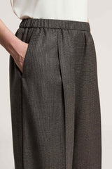 Lurex wool flannel palazzo trousers