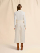 [Marni] Cream Cotton Cady Cropped Trousers - Ivory