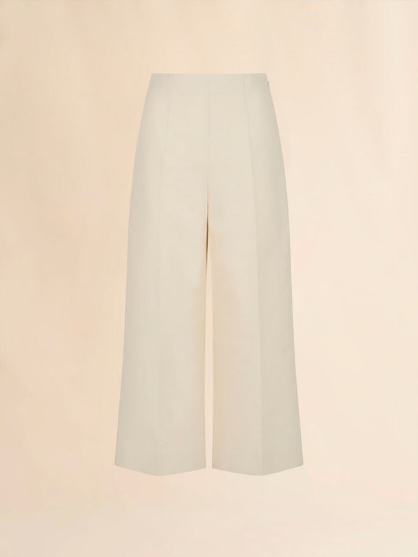 [Marni] Cream Cotton Cady Cropped Trousers - Ivory