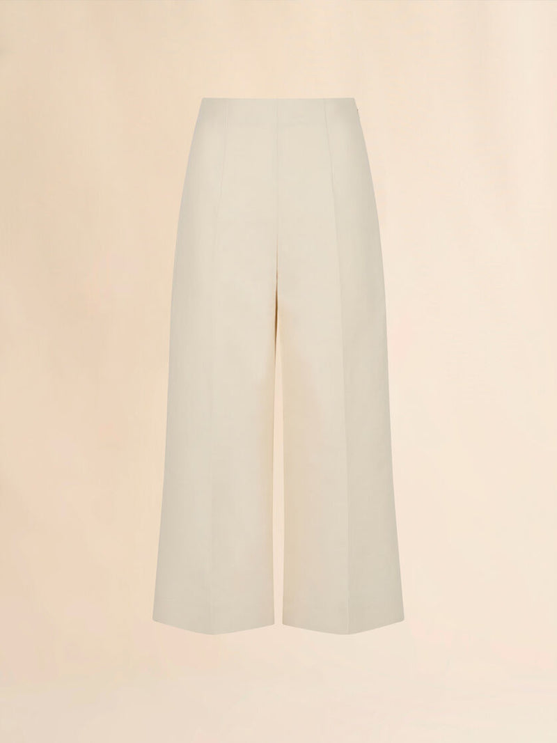 [Marni] Cream Cotton Cady Cropped Trousers - Ivory