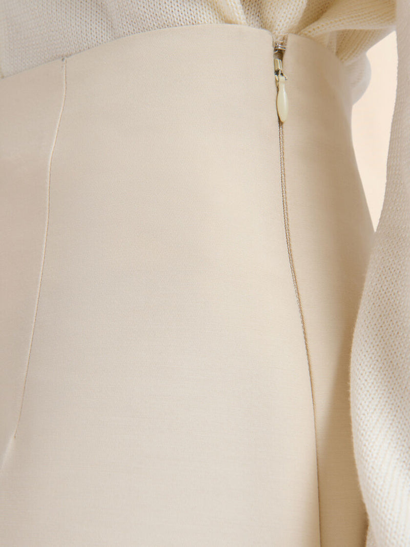 [Marni] Cream Cotton Cady Cropped Trousers - Ivory