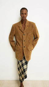 [Smythe] Asymmetrical Skirt - Navy Plaid