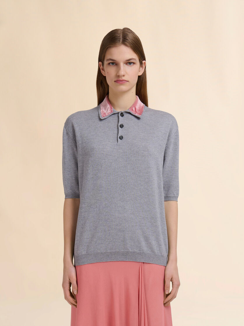 Trompe L`oeil Patch On Wool Polo Neck
