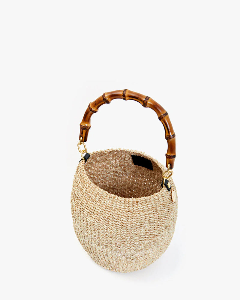 [Clare V.] Pot de Miel W/ Bamboo Handle - Cream