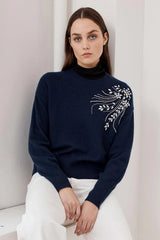 [Autumn Cashmere] Boxy Crew W/ Jewel Design