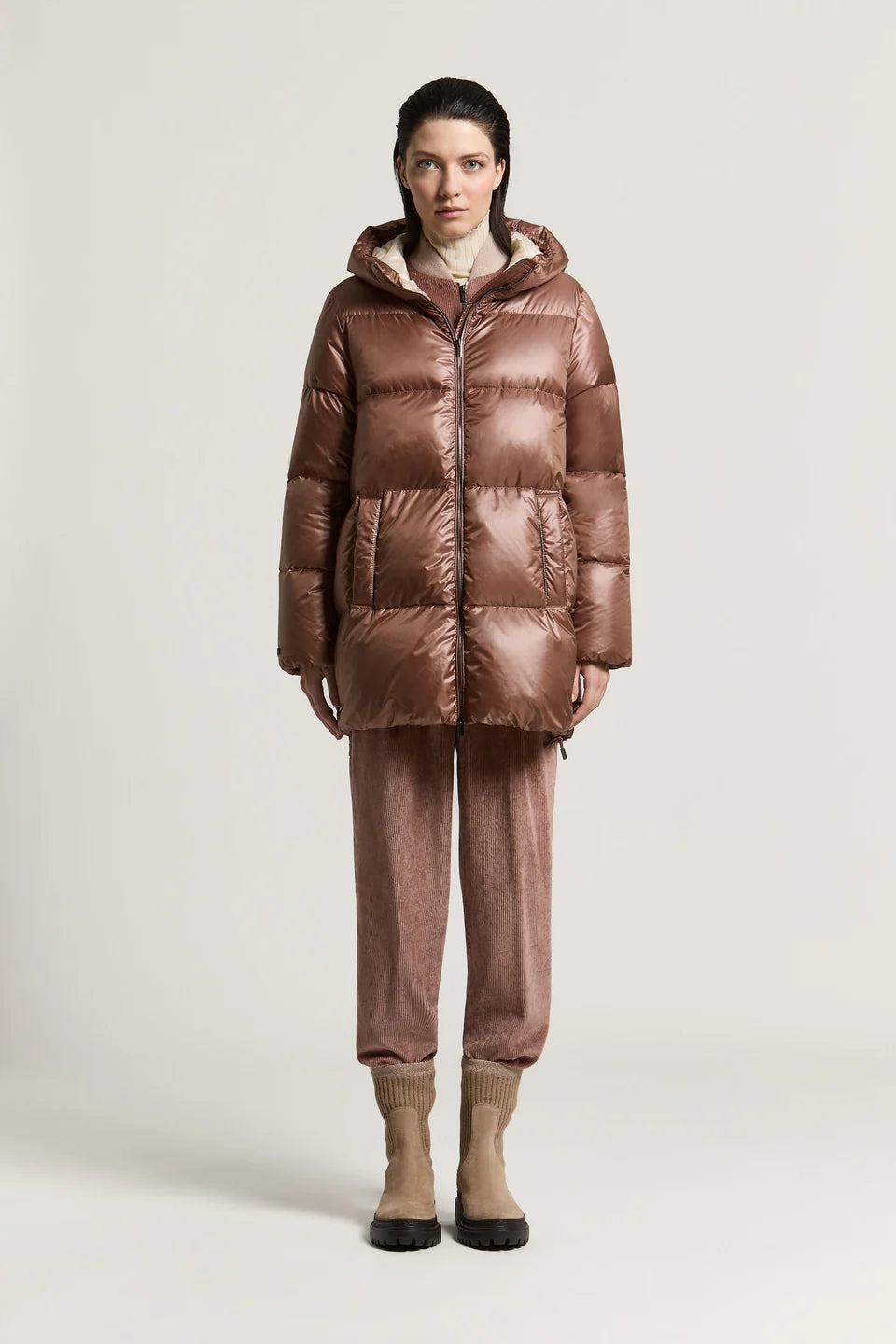 Goose down jacket in WR technical fabric