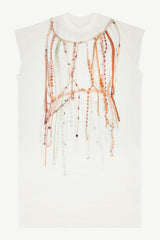[MM6] Pearl Jersey Dress - White