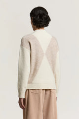 Alpaca, wool and cotton yarn sweater