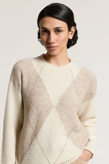 Alpaca, wool and cotton yarn sweater