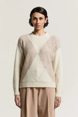 Alpaca, wool and cotton yarn sweater