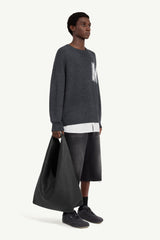 [MM6] Unisex Two-in-one varsity knit sweater