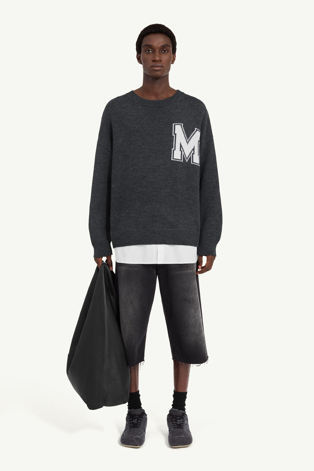 Unisex Two-in-one varsity knit sweater