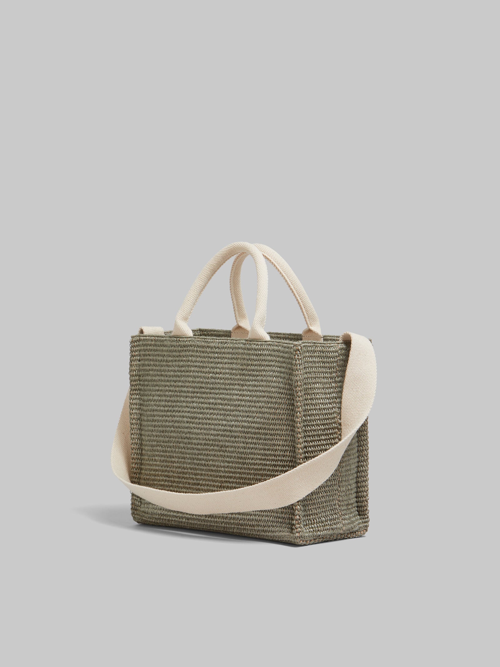 【送料込み】MARNI_Raffia Effect Small Tote Bag Natural-coloured raffia-effect Small Tote Bag | Marni