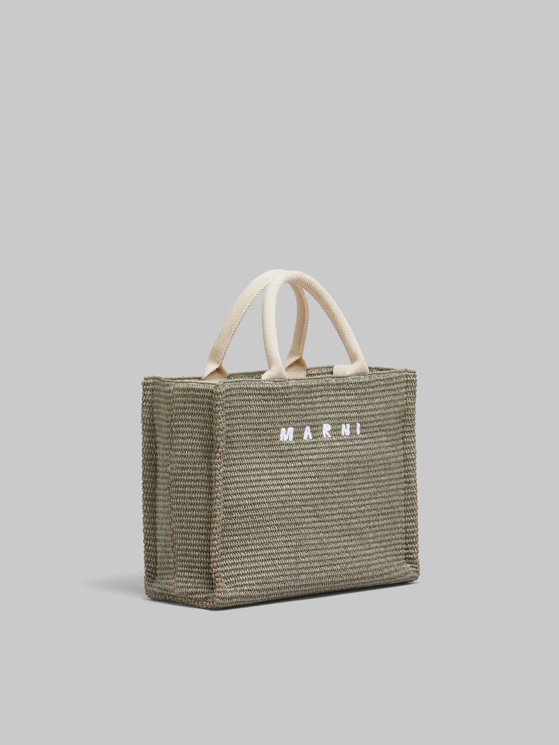 トートバッグ MARNI RAFFIA EFFECT FABRIC SMALL TOTE BAG Marni Raffia Effect Fabric Small Tote Bag | ShopSimon