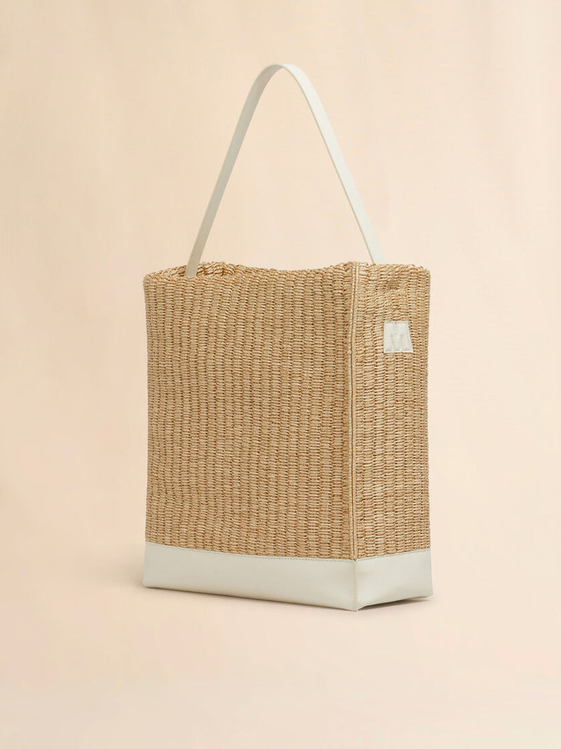 [Marni] Medium Natural Woven Fabric Museo Hobo Bag - Natural
