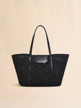 [Marni] Medium Raffia Effect Trunkaroo Beach Bag - Black