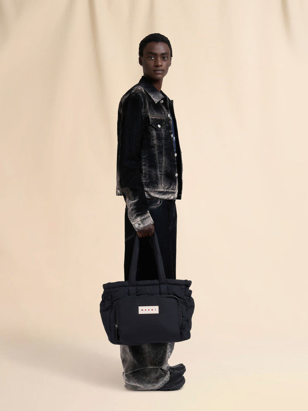 [Marni] Tote N/S Puffy - Black