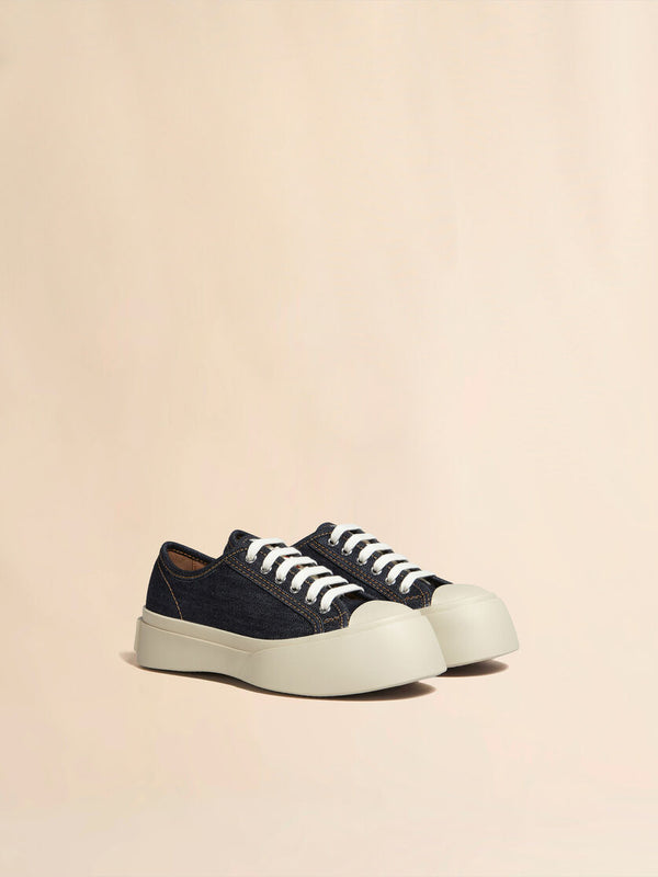 [MARNI] PABLO LACE UP SNEAKER - BLUE DENIM