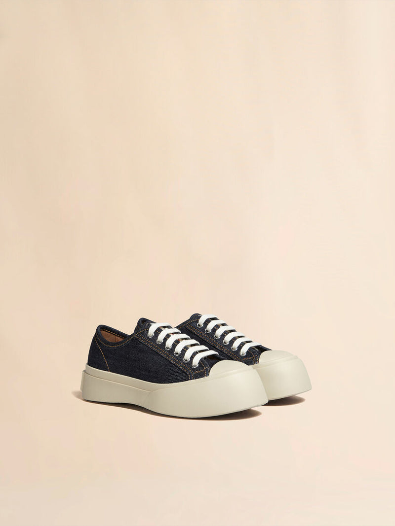 [MARNI] PABLO LACE UP SNEAKER - BLUE DENIM