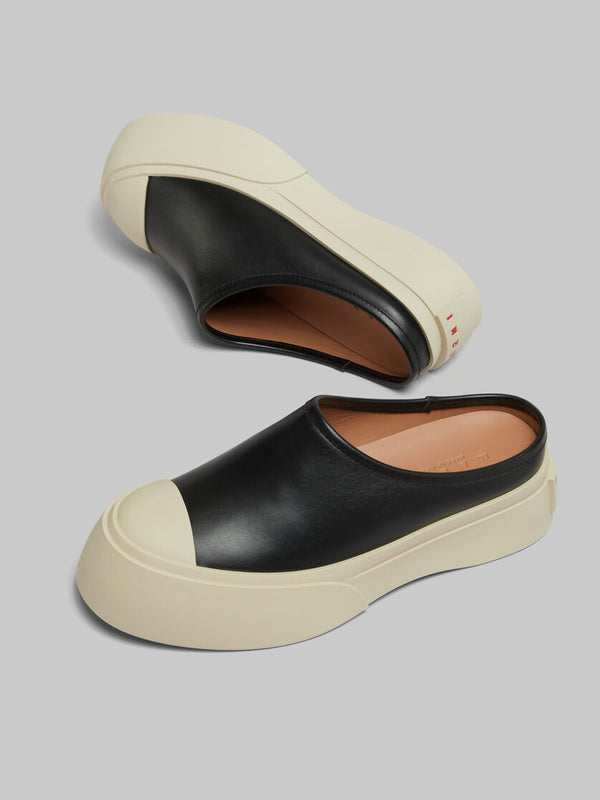 [MARNI] Black Leather Pablo Sabot  Sneakers- Black