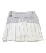 [MARK&LONA] Fleur Pleats Skirt- WHITE