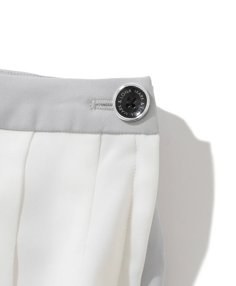 [MARK&LONA] Fleur Pleats Skirt- WHITE
