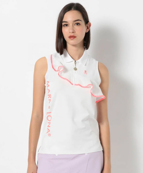 [MARK&LONA]  Catalina Sleeveless Polo  - WHITE