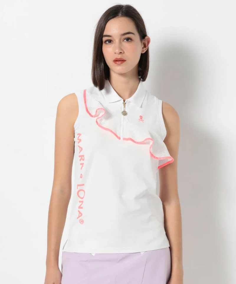 [MARK&LONA]  Catalina Sleeveless Polo  - WHITE