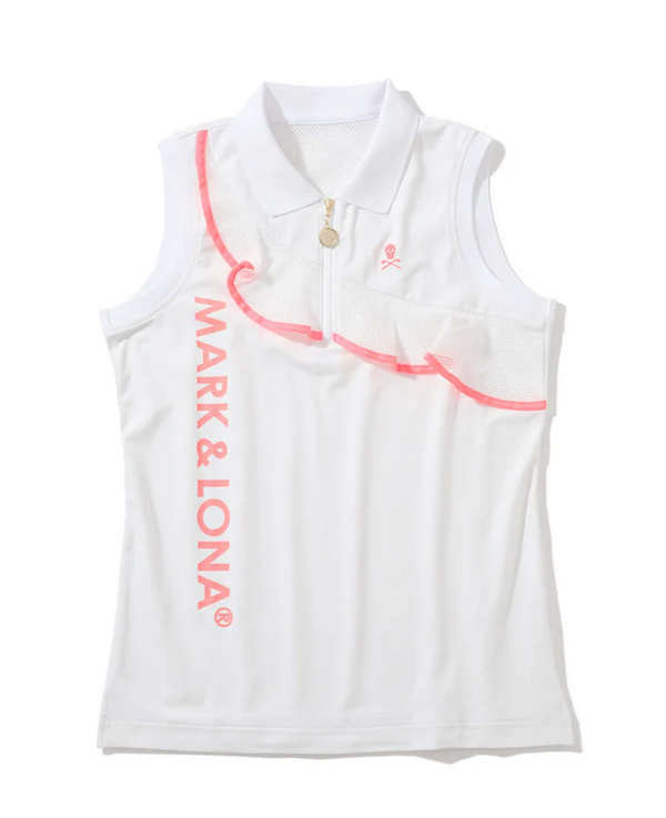 [MARK&LONA]  Catalina Sleeveless Polo  - WHITE