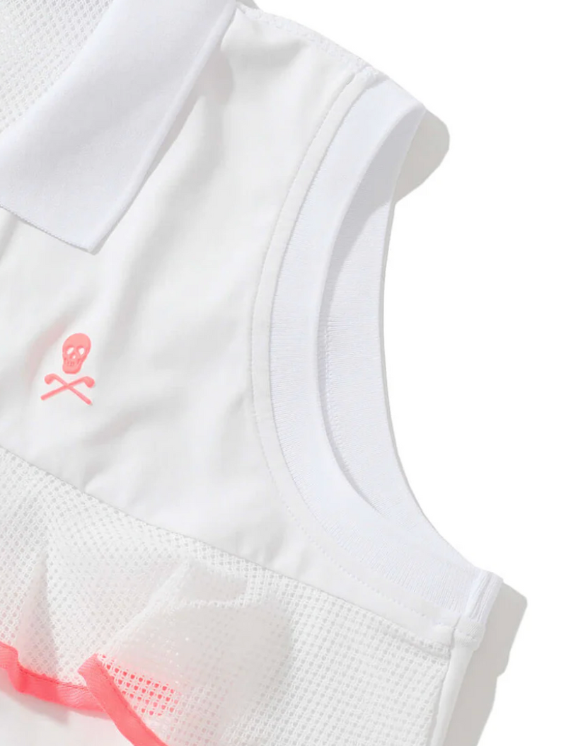 [MARK&LONA]  Catalina Sleeveless Polo  - WHITE