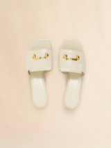 [Marni] Leather Trunkaroo Sandal - Limestone