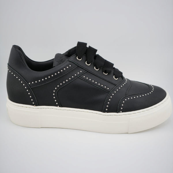 [AGL] MARION LEATHER SNEAKERS - BLACK