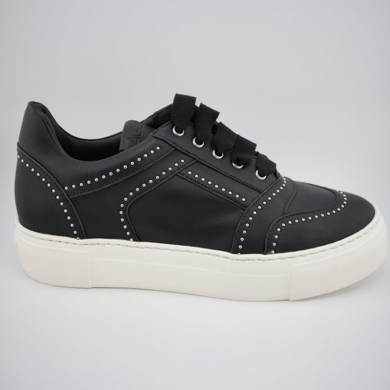 [AGL] MARION LEATHER SNEAKERS - BLACK