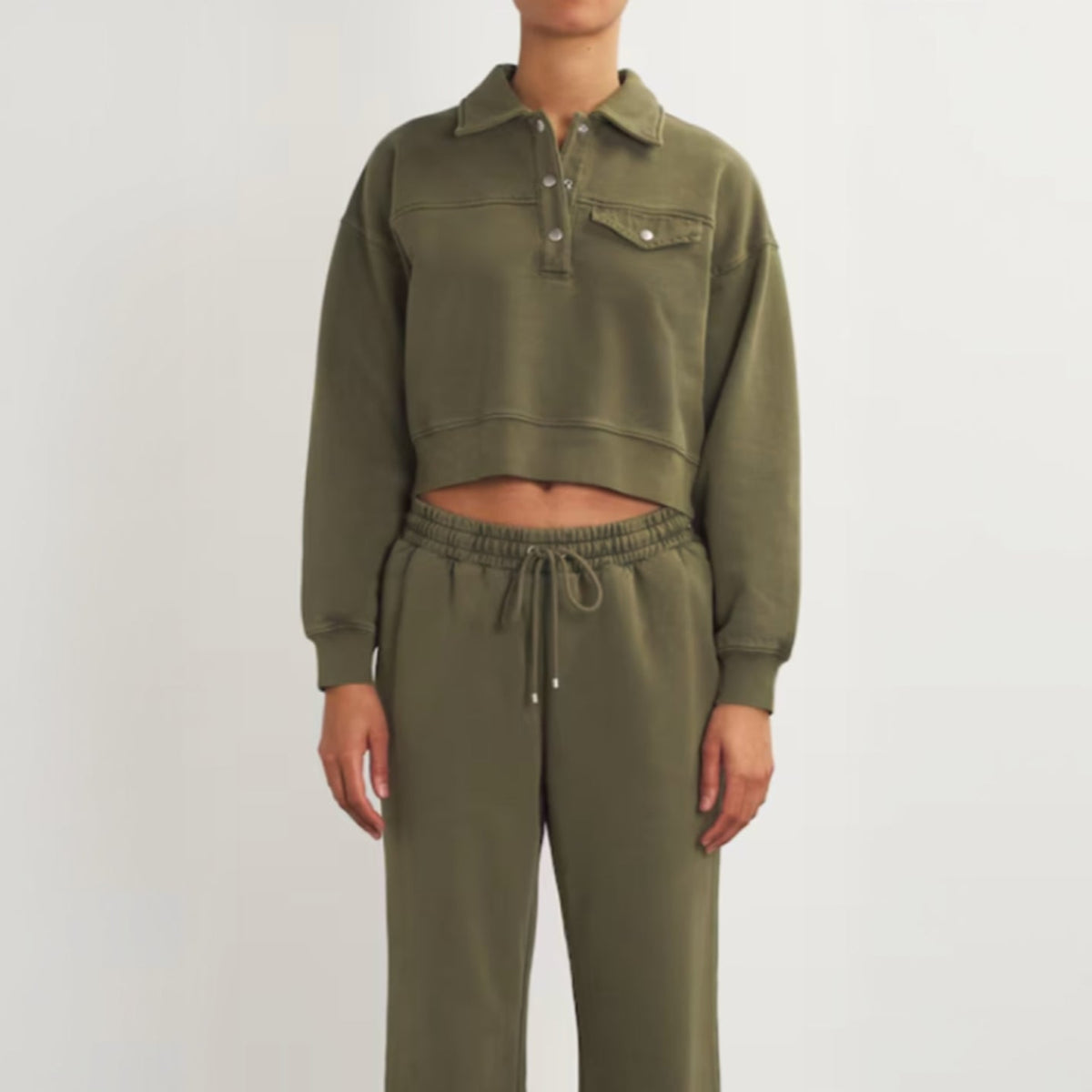 Polo Henley Sweatshirt - Surplus