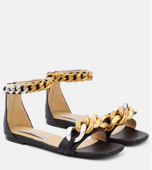 [S.McCARTNEY] FALABELLA SOFT ECO ALTER MAT SANDALS - BLACK
