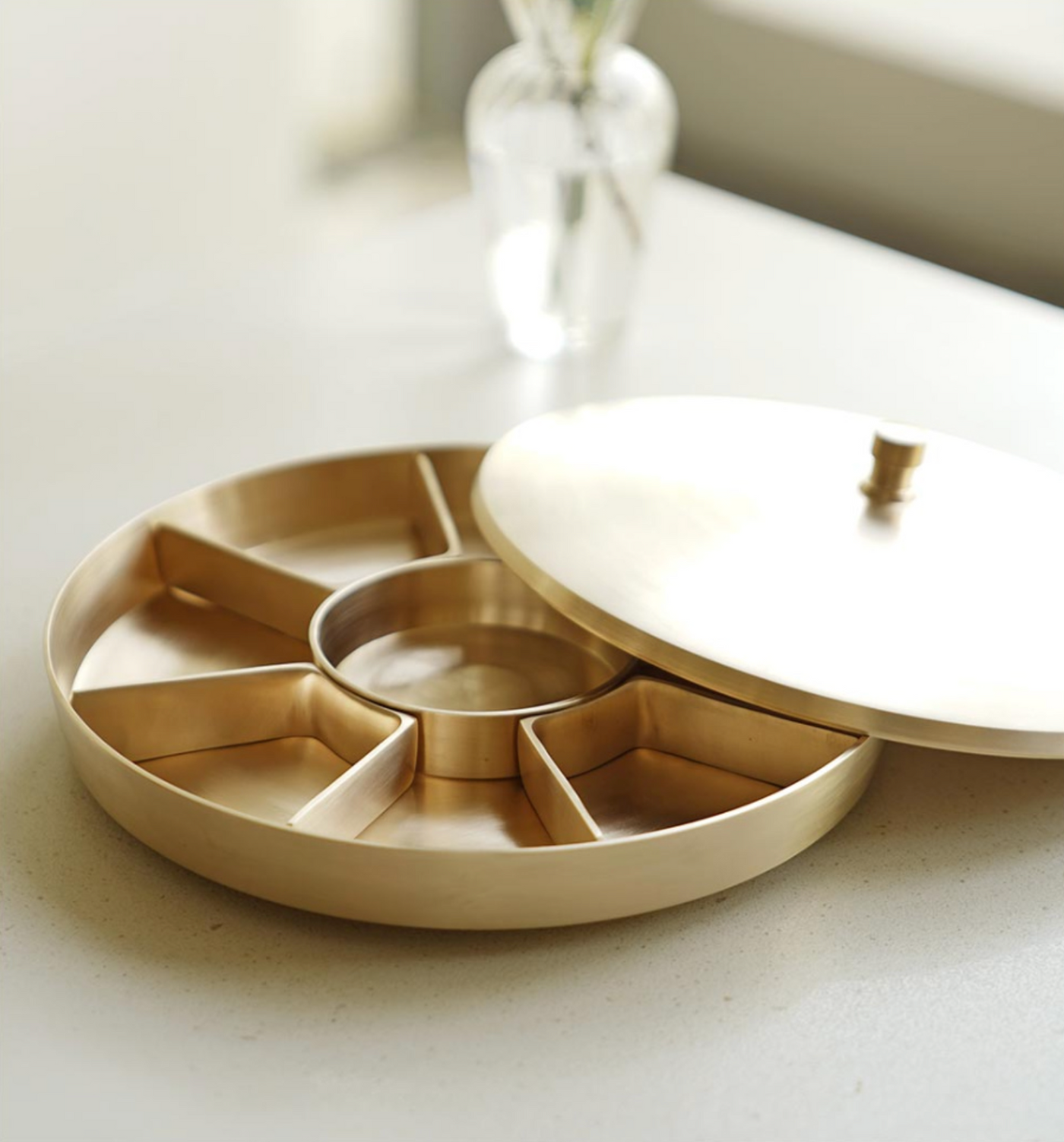 NOTDAM 真鍮詰合せ NOTDAM] Brass Tableware - Divided Plate | 구절판 – Etude Boutique